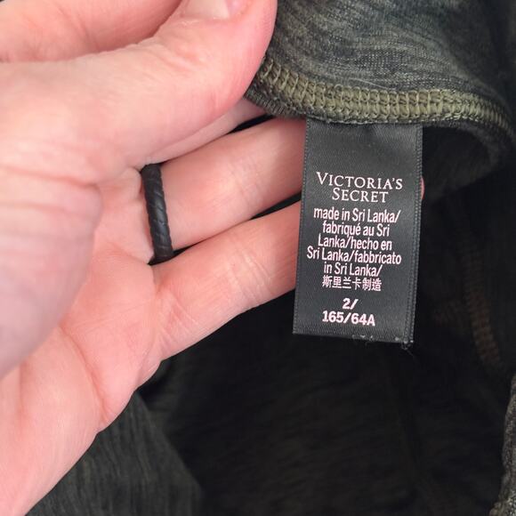 Victorias Secret Leggings XS 2 Ultimate Pockets 7/8 Army Olive Heathered Active - Picture 11 of 12